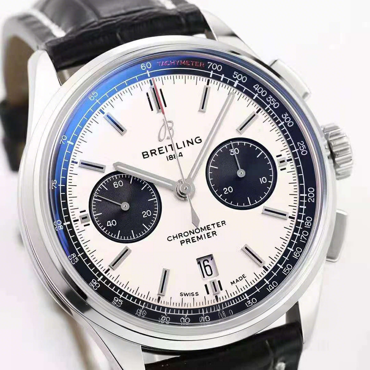 Breitling Premier B01 Chronograph 42 Silver Dial Ref: AB0118221G1X1-fasswatch