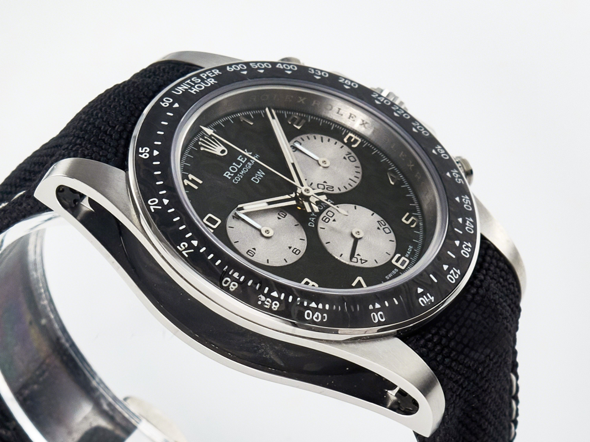 Rolex Daytona EXCEPTIONAL-1 DIWF Best Edition Gray Dial on Black Nylon Strap SH4130-fasswatch