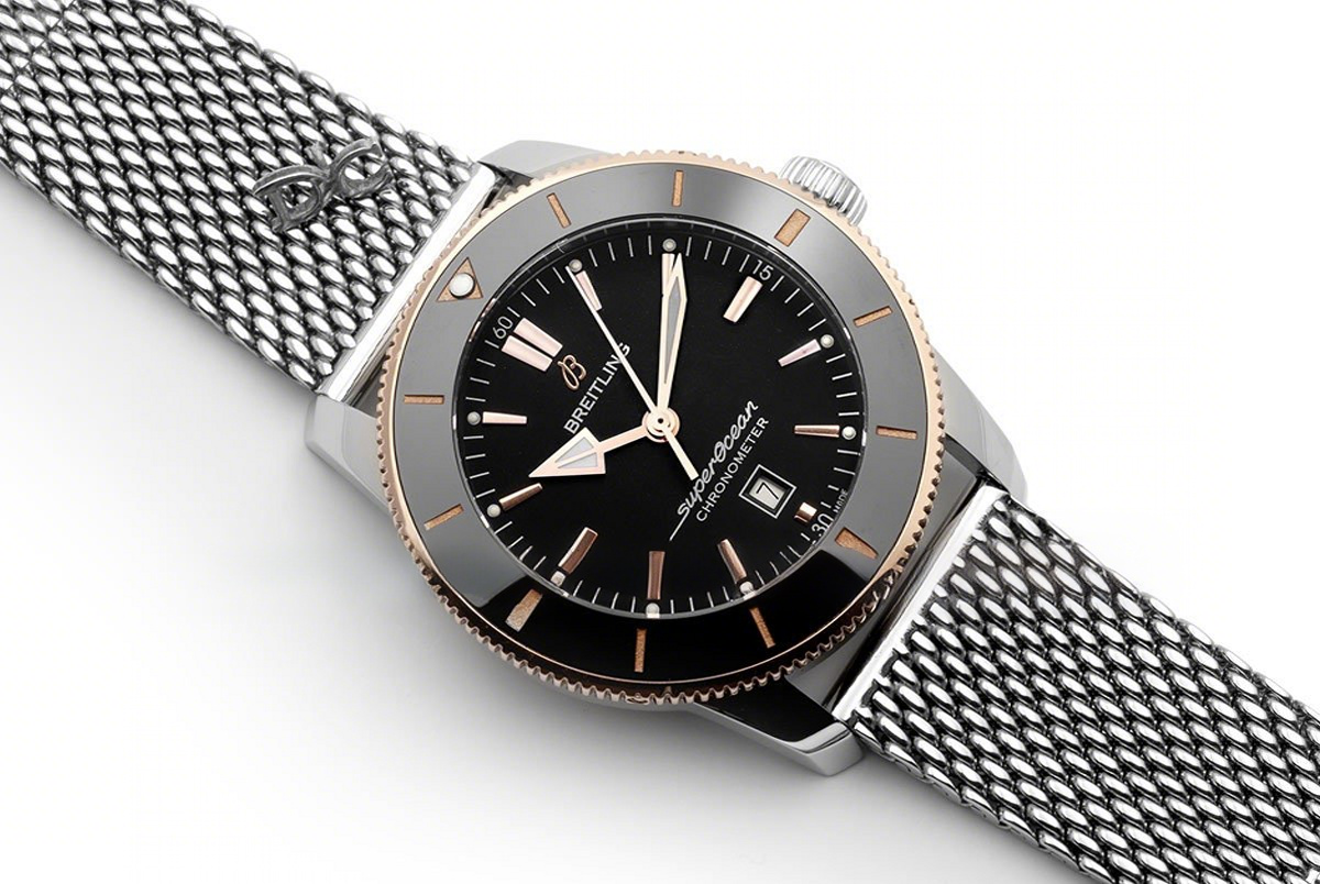 Breitling Superocean Heritage II B20 Automatic 44mm in Black Dial on Black and Rose Gold Bezel-fasswatch