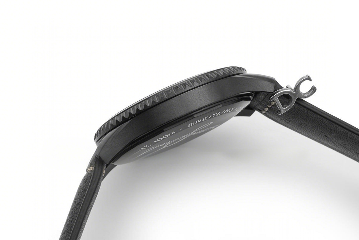 Breitling Navitimer 8 Automatic 41 Black Dial in PVD on Black Leather Strap-fasswatch