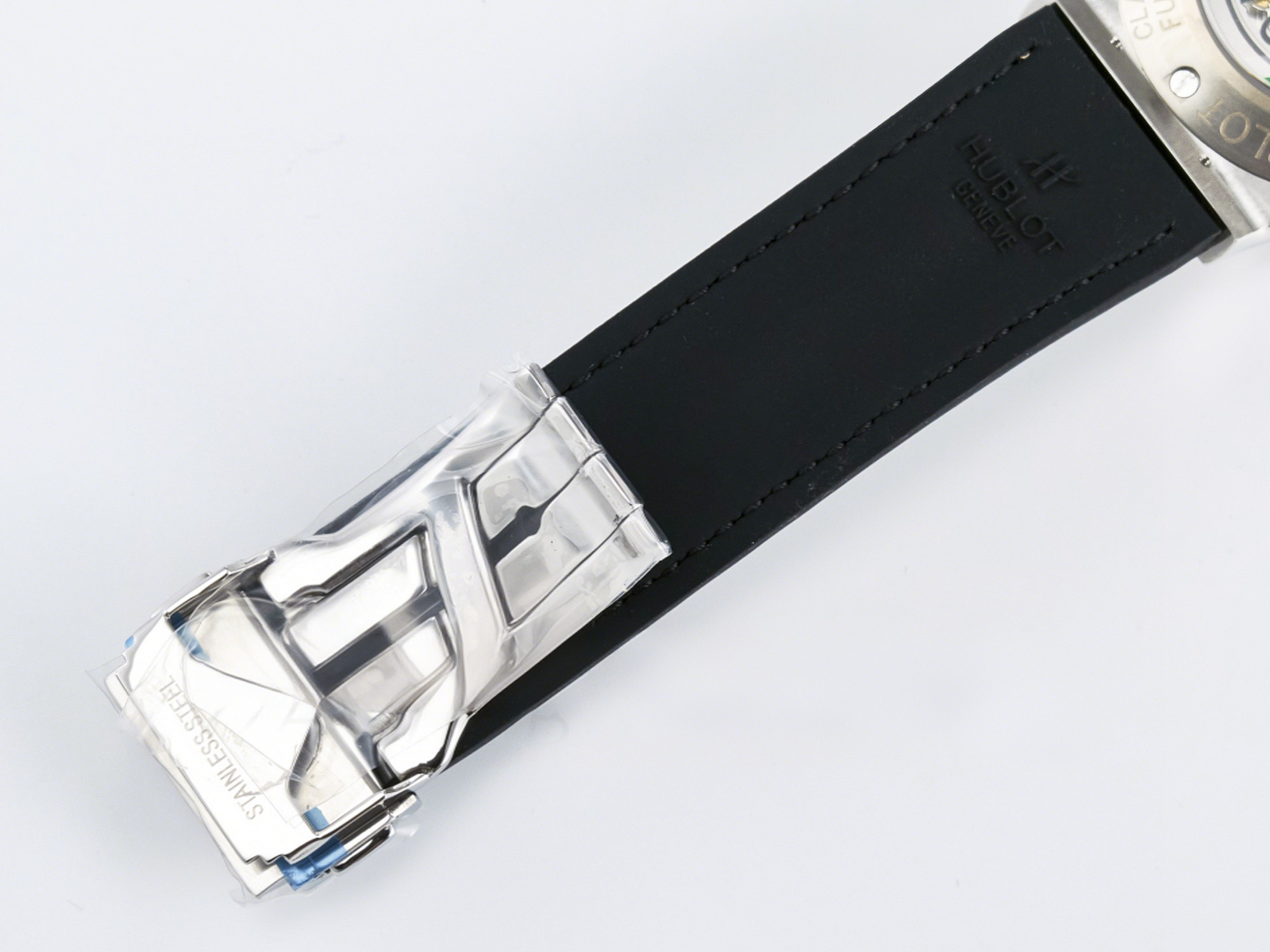 Hublot Classic Fusion Bang 42mm HBF 1:1 Best Edition Green Dial Diamonds Bezel on Green Leather Strap A2892-fasswatch