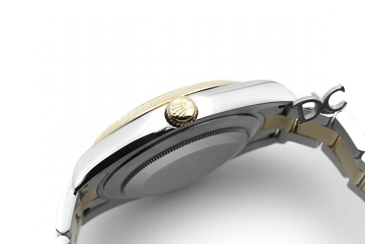 Rolex Datejust II 111497 Silver Dial in Gold/Steel with Roman Markers on Oyster Bracelet (Wimbledon)-fasswatch