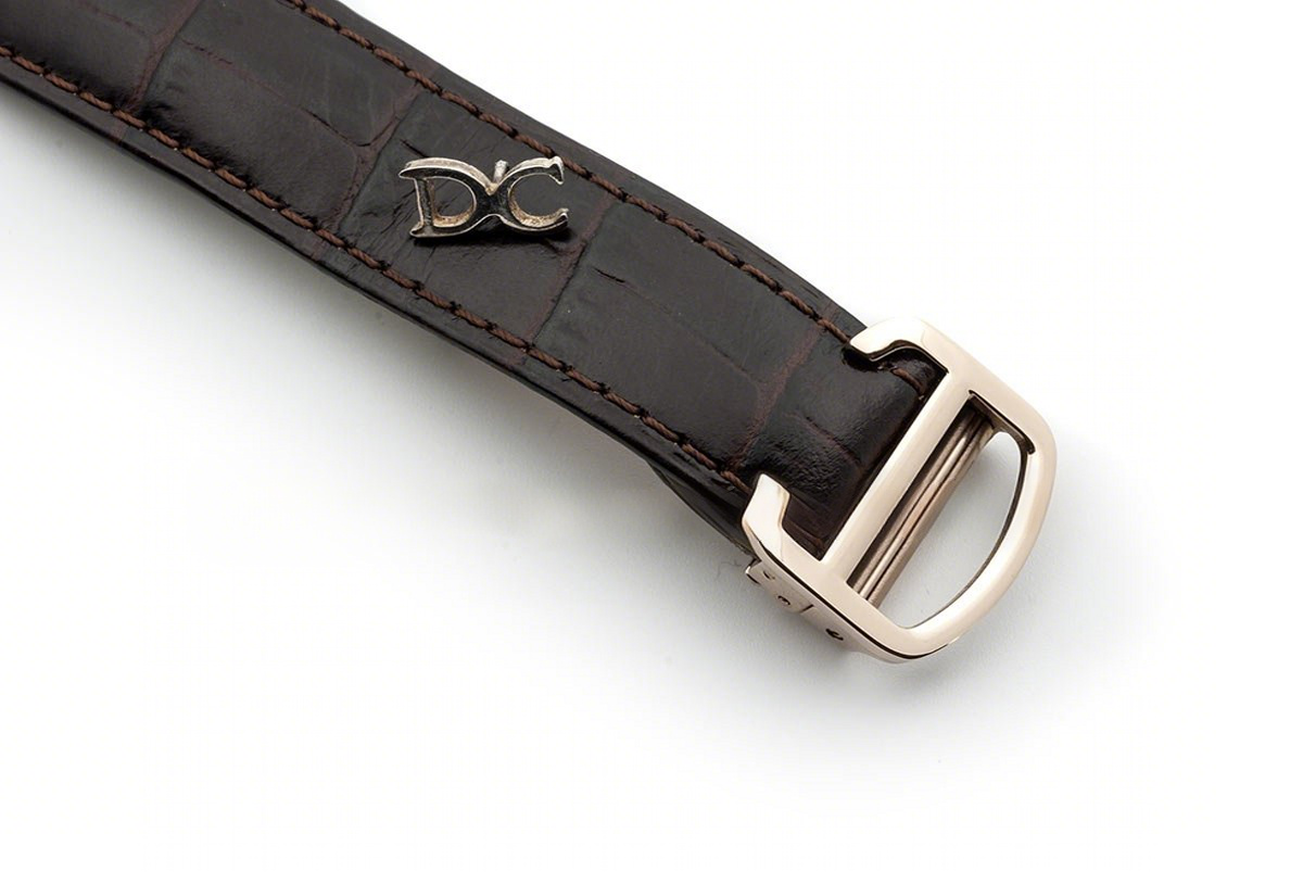 Cartier Drive de Cartier Tourbillon Grey Dial with Diamond Bezel in Rose Gold on Black Leather Strap-fasswatch