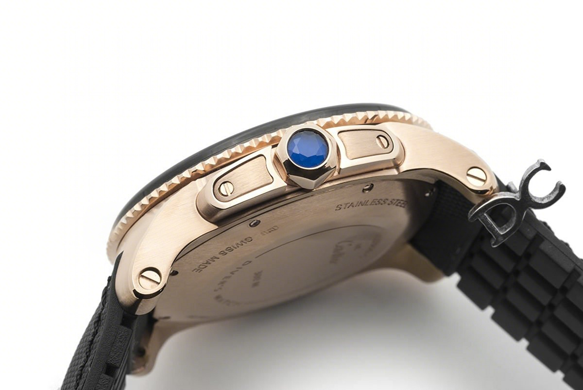 Calibre de Cartier Diver Black Dial in Rose Gold-fasswatch
