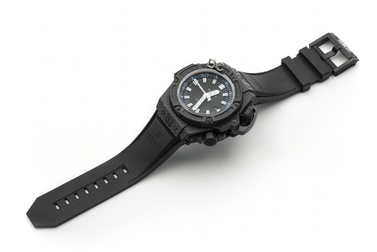 Hublot King Power Oceanographic 4000m Diver Carbon All Black Blue-fasswatch