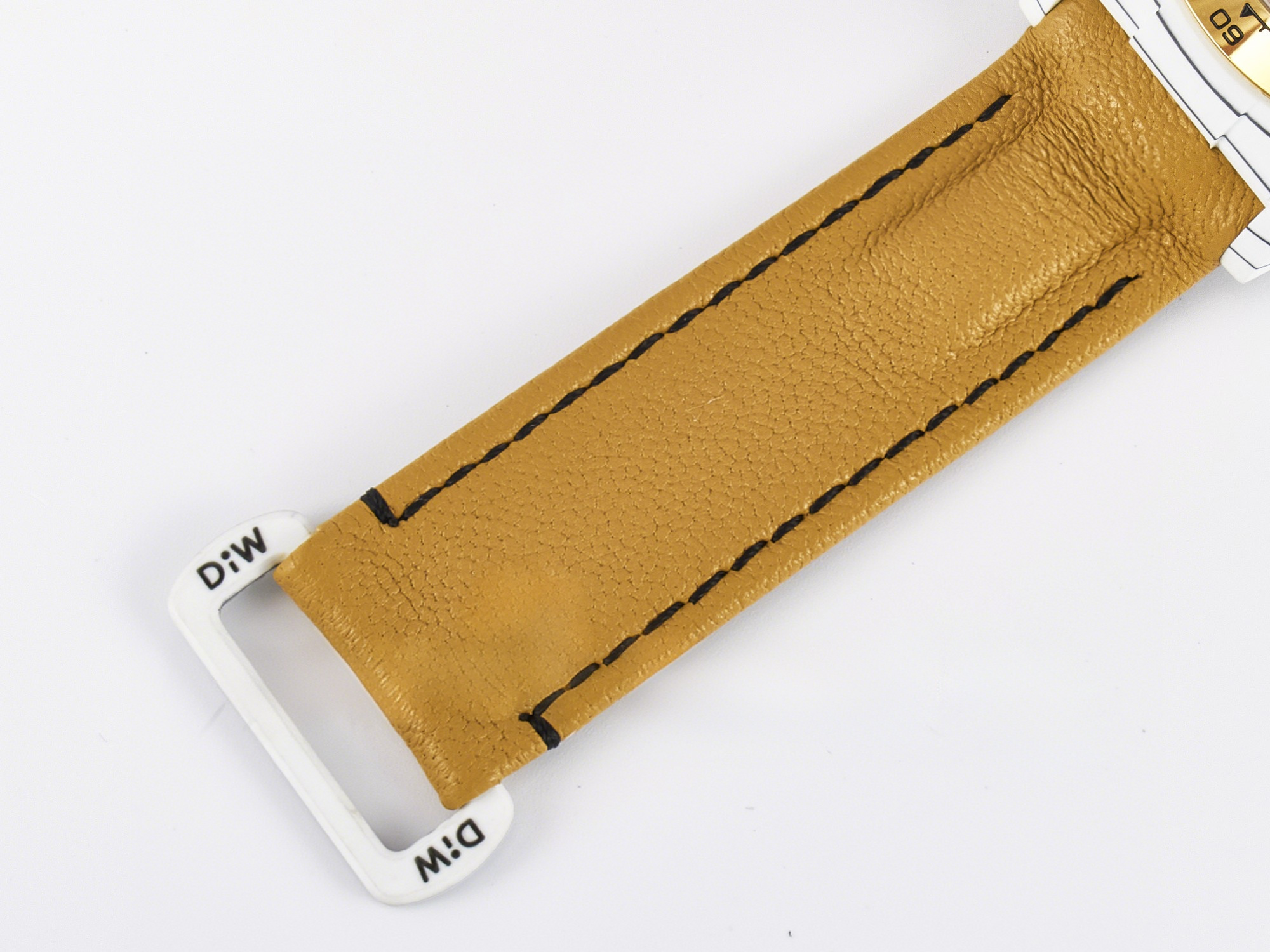 Rolex Daytona DIW White Carbon Case YG Bezel DIWF Edition YG Dial on Brown Leather Strap A7750-fasswatch