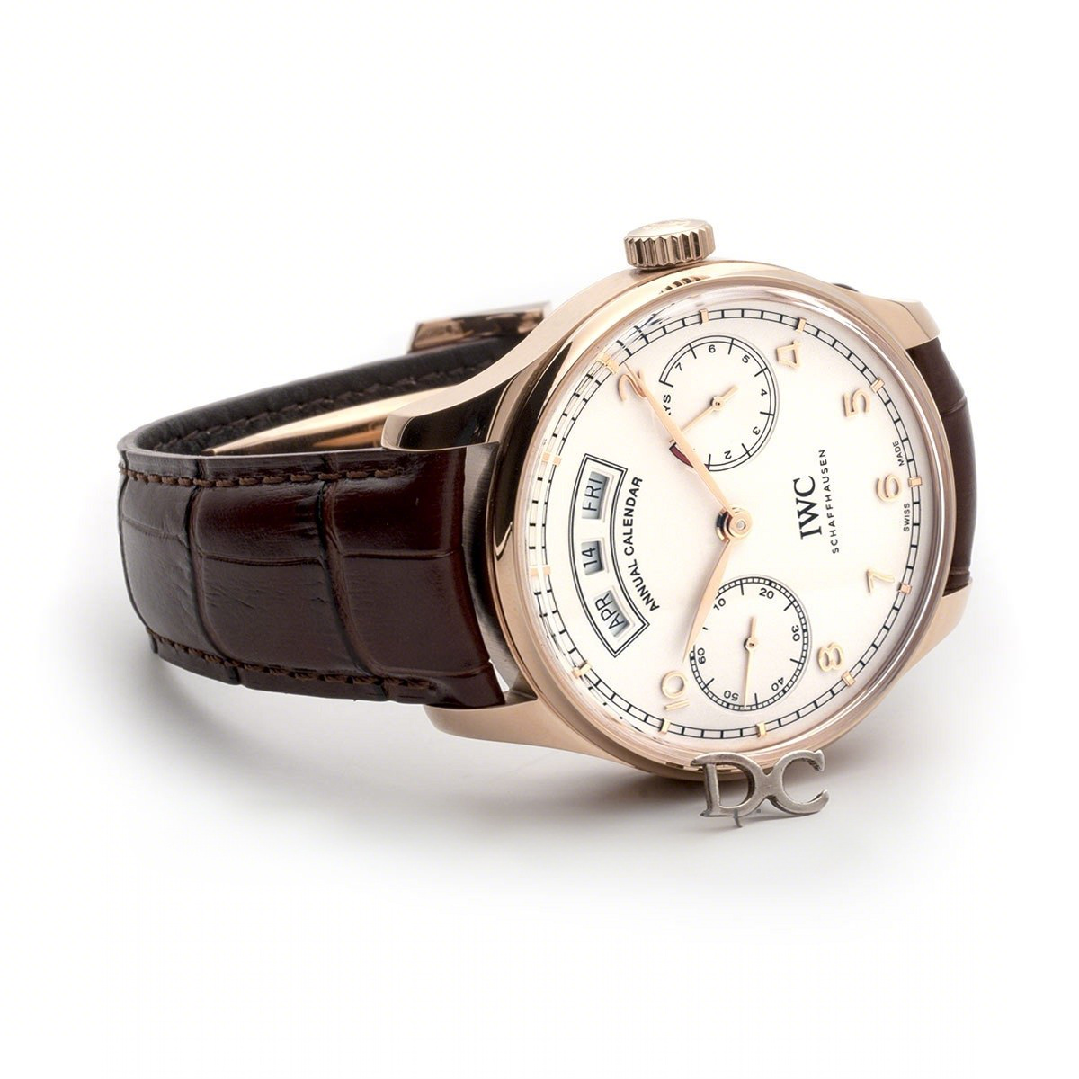 IWC Portugieser Annual Calendar IW503504 White Dial in Rose Gold-fasswatch