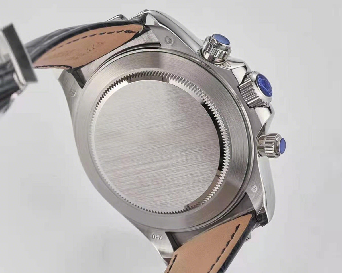 Rolex Daytona 116599 Diamond Paved Dial in White Gold on Black Leather Strap-fasswatch