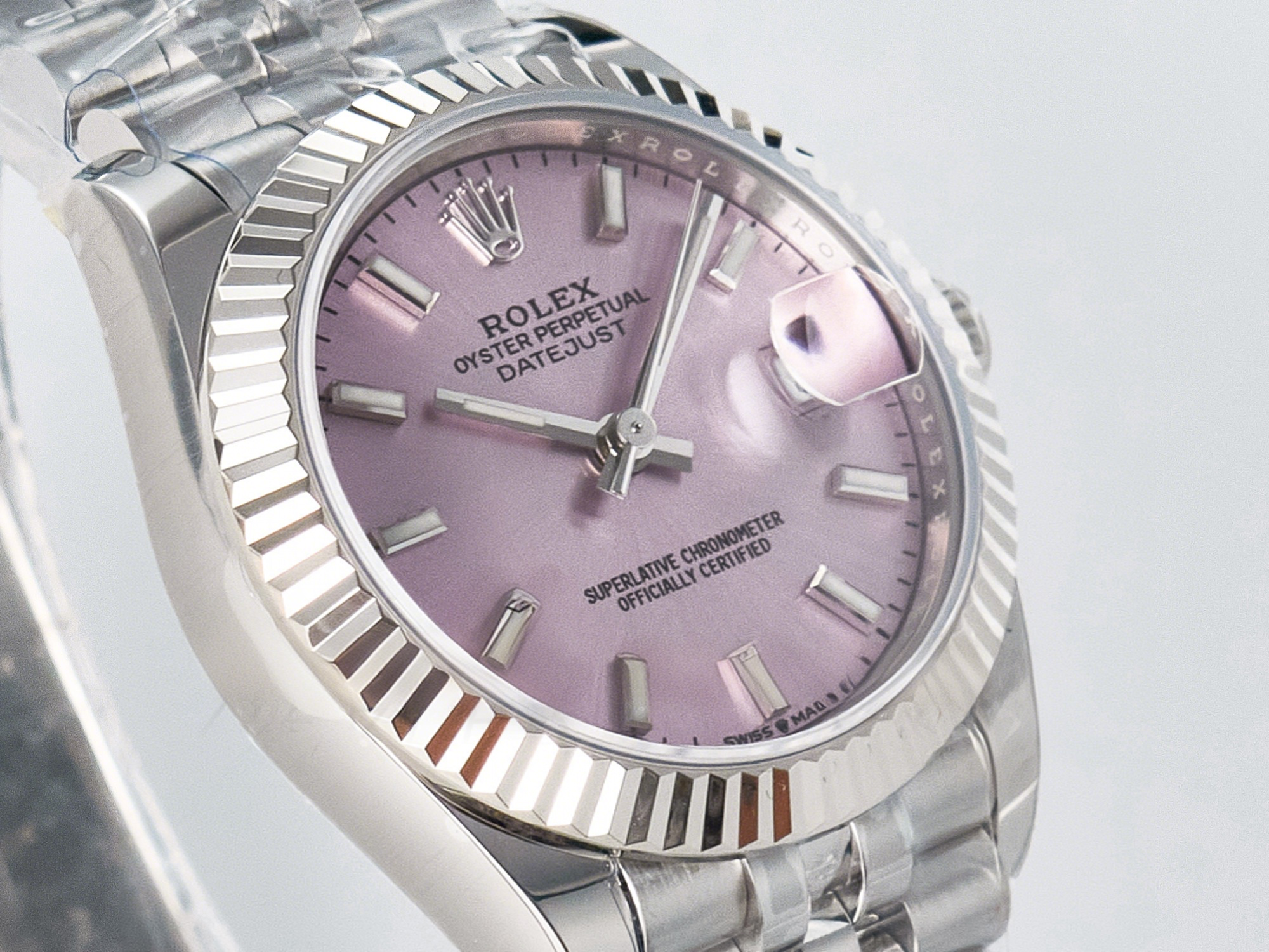 Rolex DateJust 31 278274 ARF 1:1 Best Edition 904L Steel Pink Dial Stick Marker on SS Jubilee Bracelet ETA 2688-fasswatch
