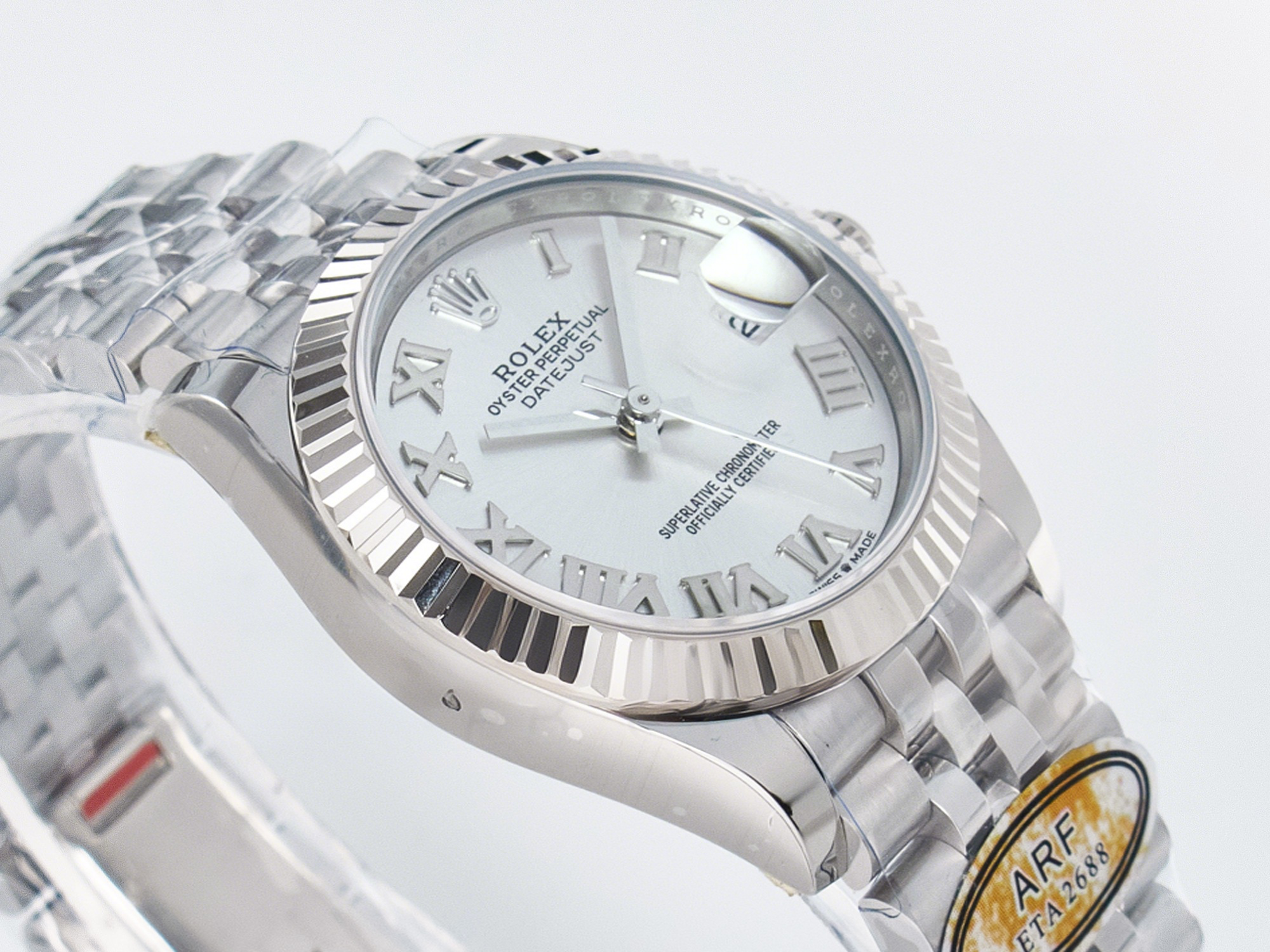 Rolex DateJust 31 278274 ARF 1:1 Best Edition 904L Steel Silver Roman Diamonds Dial on SS Jubilee Bracelet ETA 2688-fasswatch