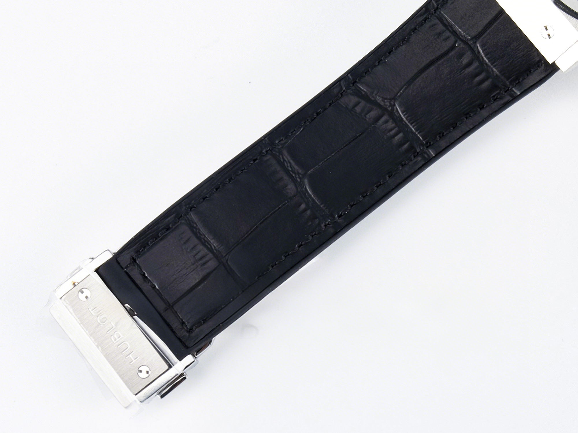 Hublot Classic Fusion Bang 42mm HBF 1:1 Best Edition Black Dial Diamonds Bezel on Black Leather Strap A2892-fasswatch