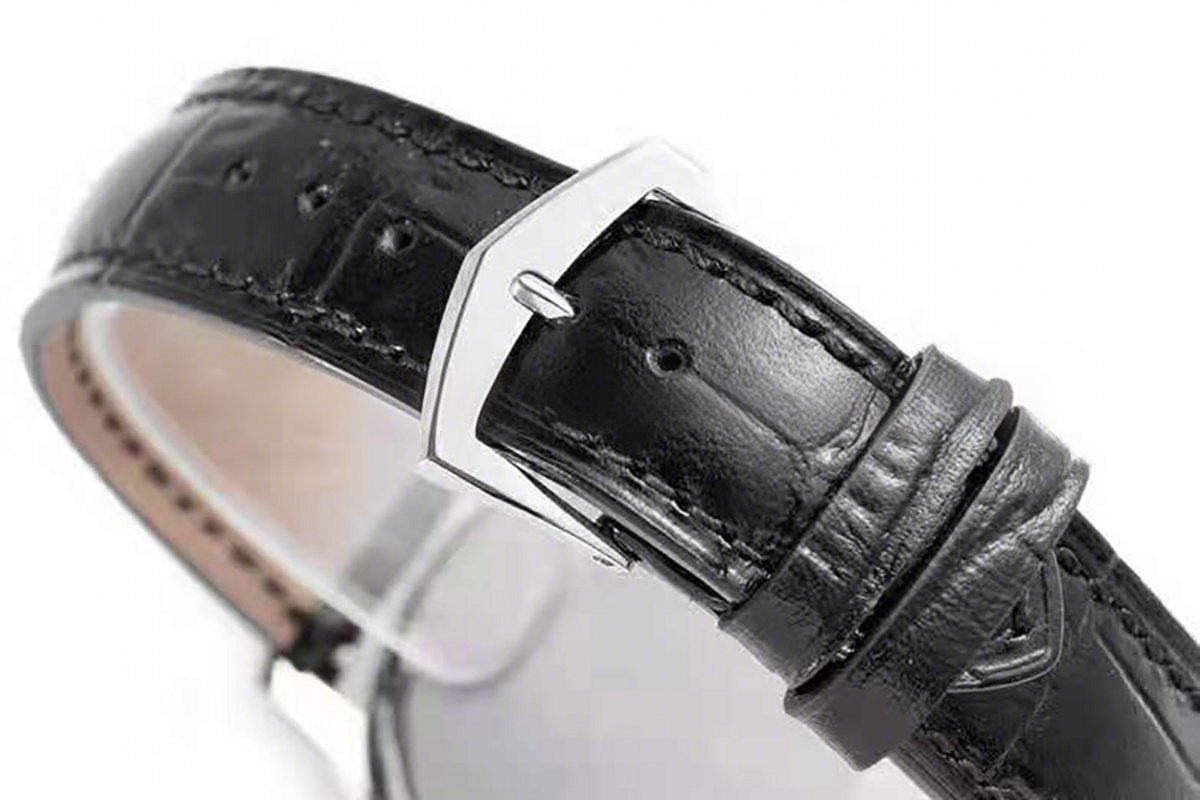 Patek Philippe Calatrava 5227G-10 Black Dial in White Gold on Black Leather Strap-fasswatch