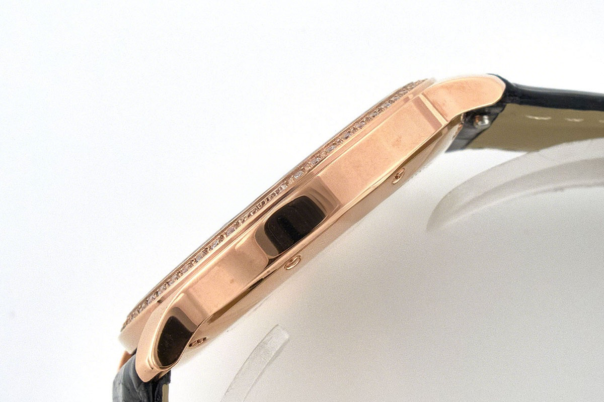Cartier Ronde Must De Cartier 36mm White Dial with Diamond Bezel in Rose Gold-fasswatch