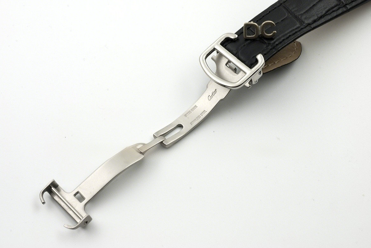 Calibre de Cartier Black Dial on Strap-fasswatch