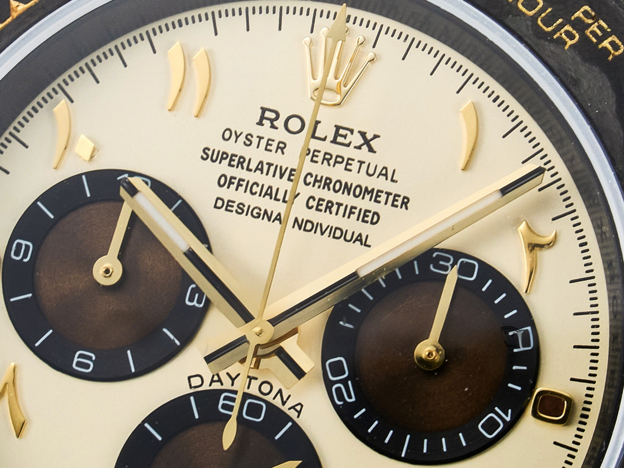 Rolex Daytona DIW Carbon Case and Bezel DIWF Edition Yellow Arabic Dial on Brown Nylon Strap A7750-fasswatch