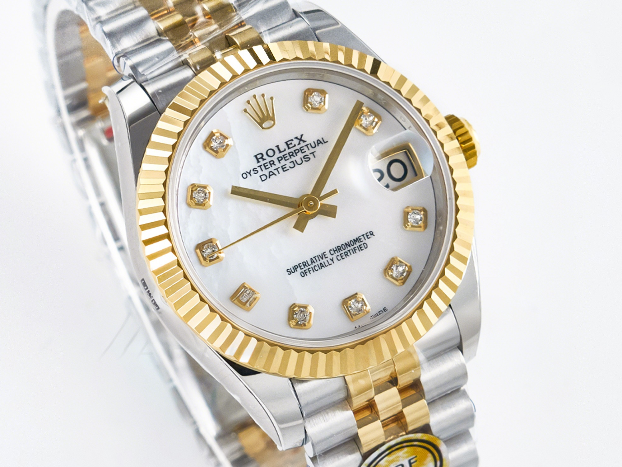 Rolex DateJust 31 278273 ARF 1:1 Best Edition 904L Steel White MOP Diamonds Dial on SS/YG Jubilee Bracelet ETA 2688-fasswatch