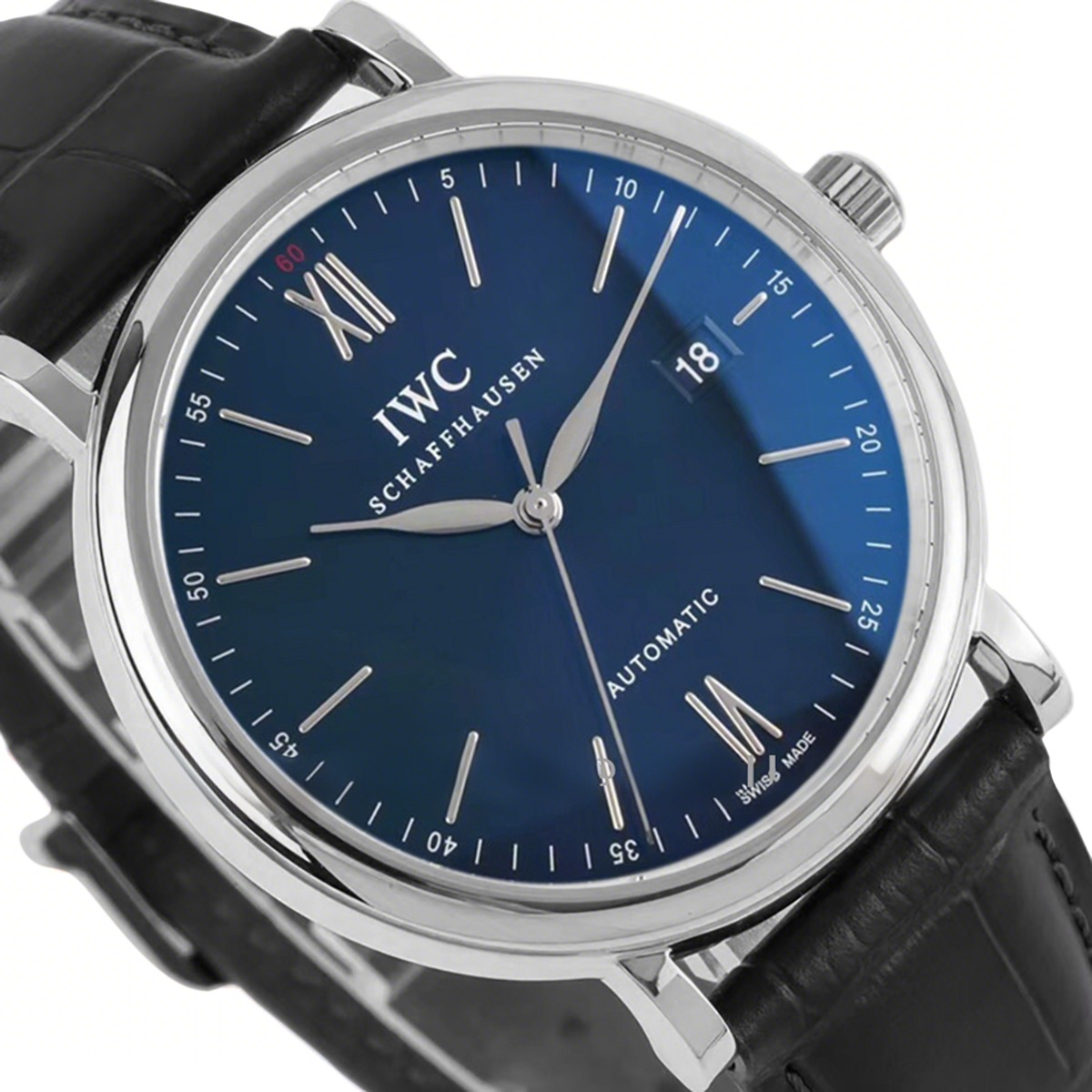 IWC Portofino Automatic IW356512 Blue Dial in Steel-fasswatch