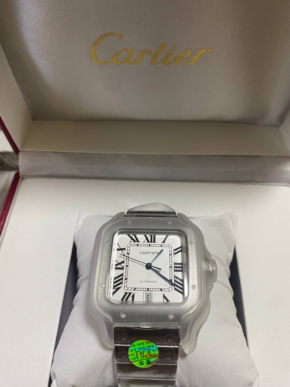 Super Clone 1:1 CARTIER SANTOS Medium Model Classic Silver WSSA0029 Replica-fasswatch