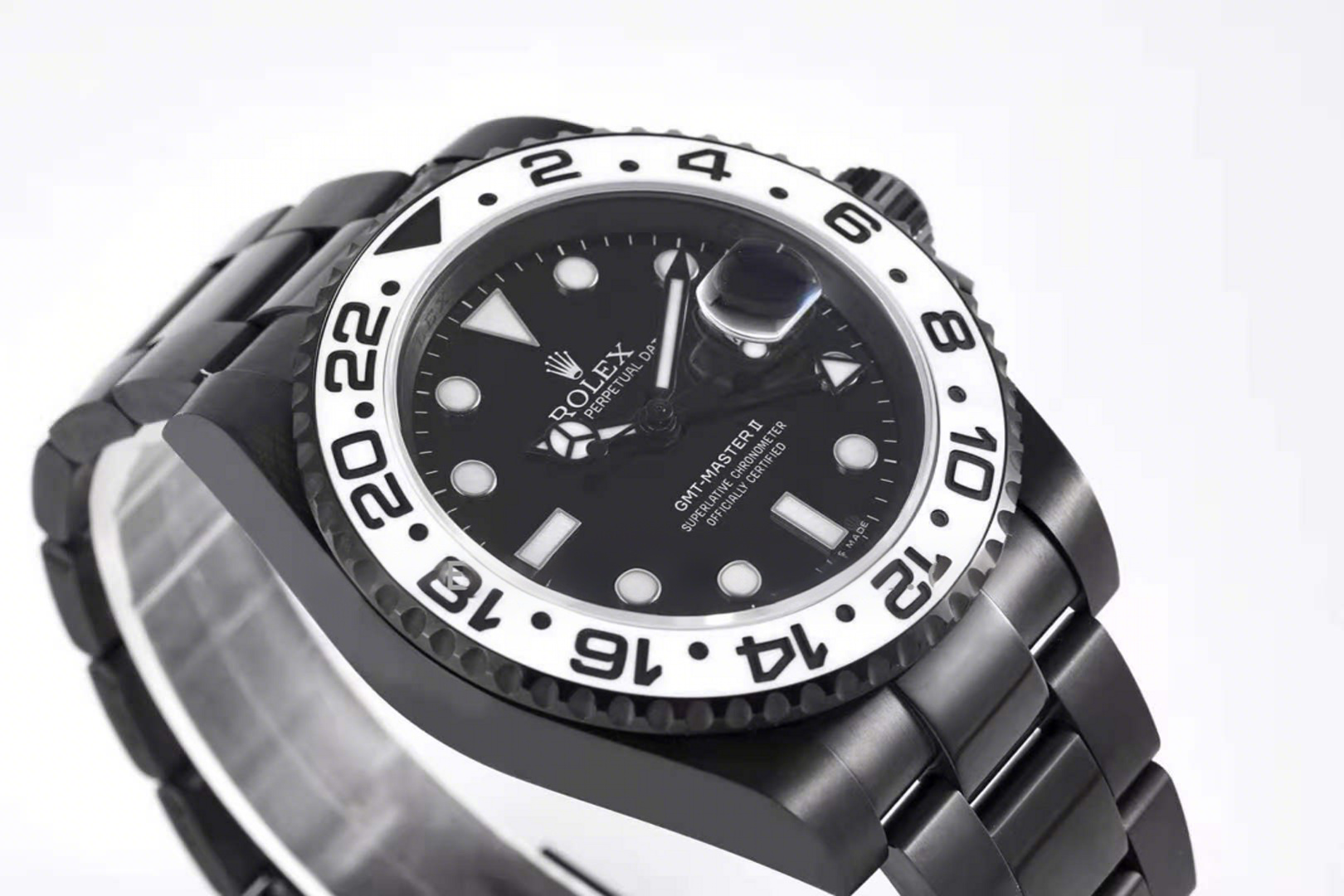 Rolex GMT Master II 116710 “Oreo” Black Dial in PVD-fasswatch
