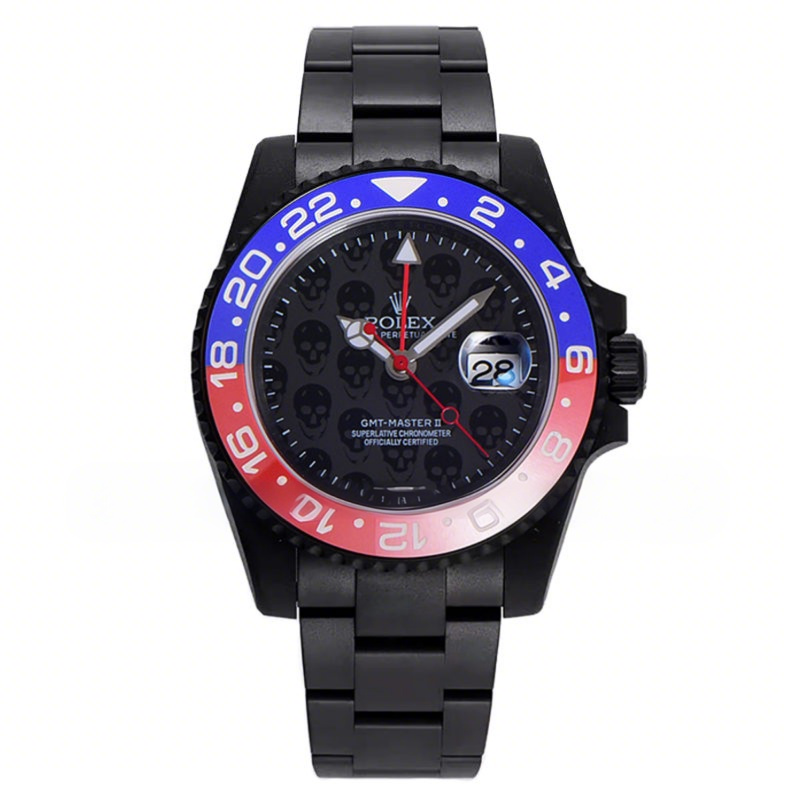 Rolex GMT Master II 116710 Titan Black “Revenge” BLRO Black Dial in PVD-fasswatch