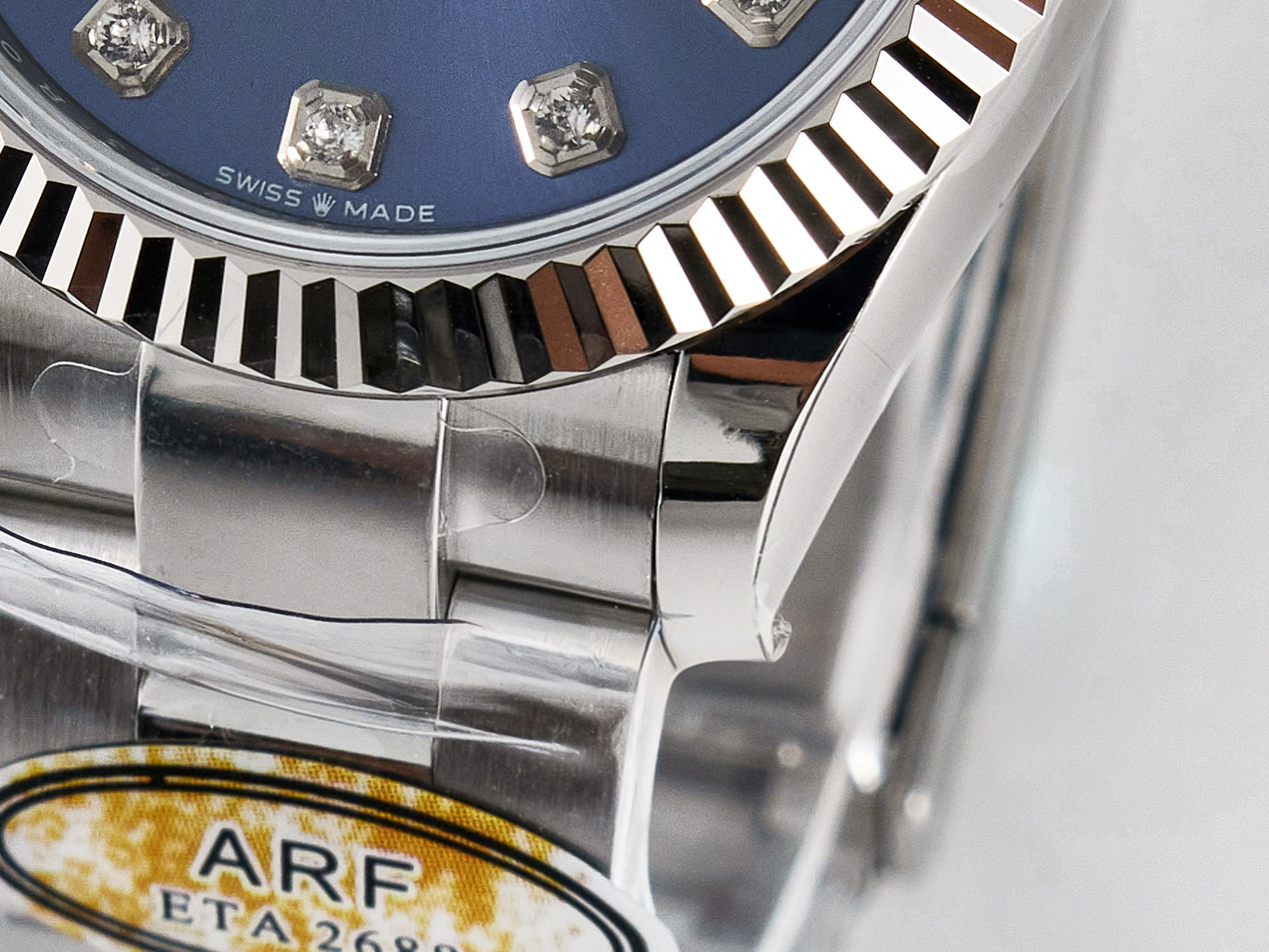 Rolex DateJust 31 278274 ARF 1:1 Best Edition 904L Steel Blue Diamonds Dial on SS Oyster Bracelet ETA 2688-fasswatch