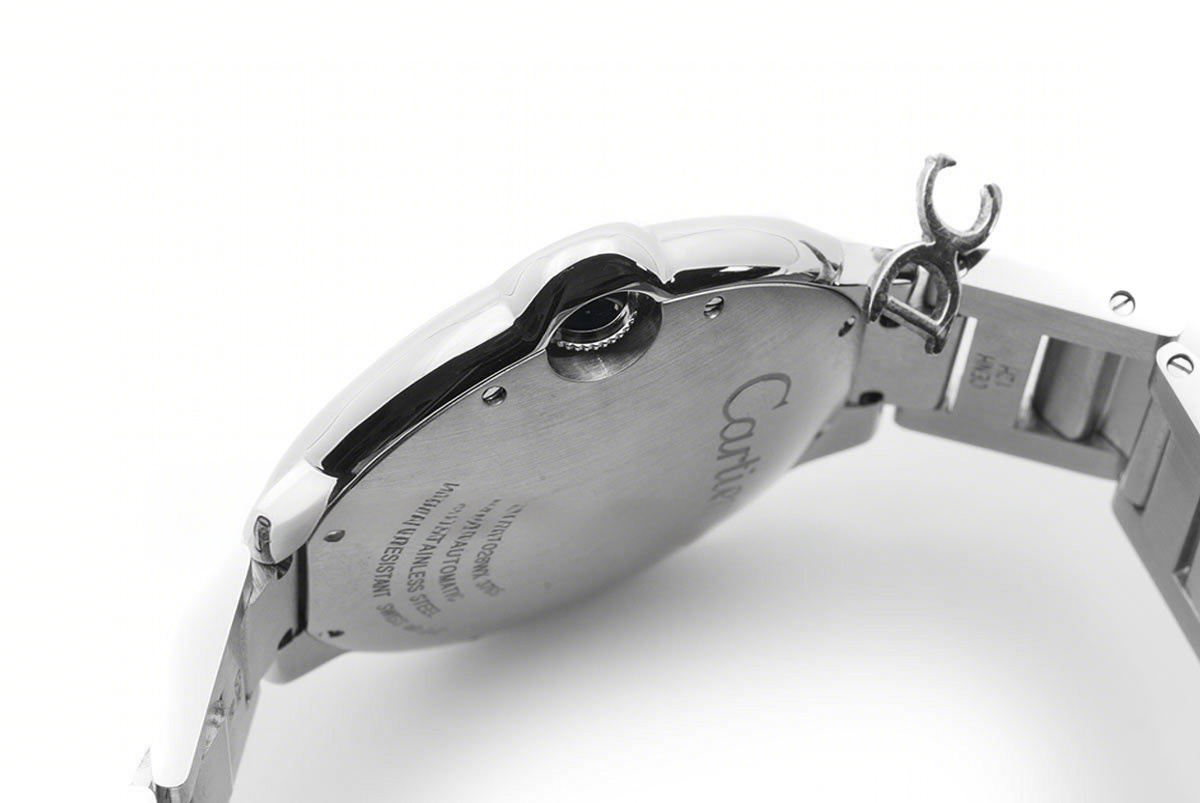 Cartier Ballon Bleu de Cartier 33mm Red Dial on Steel-fasswatch