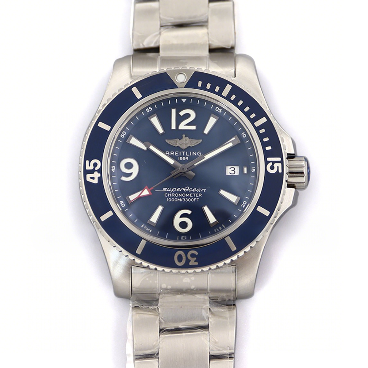 Breitling Superocean Automatic 44mm in Blue Dial on Blue Bezel Ref: A17366D81C1A1-fasswatch