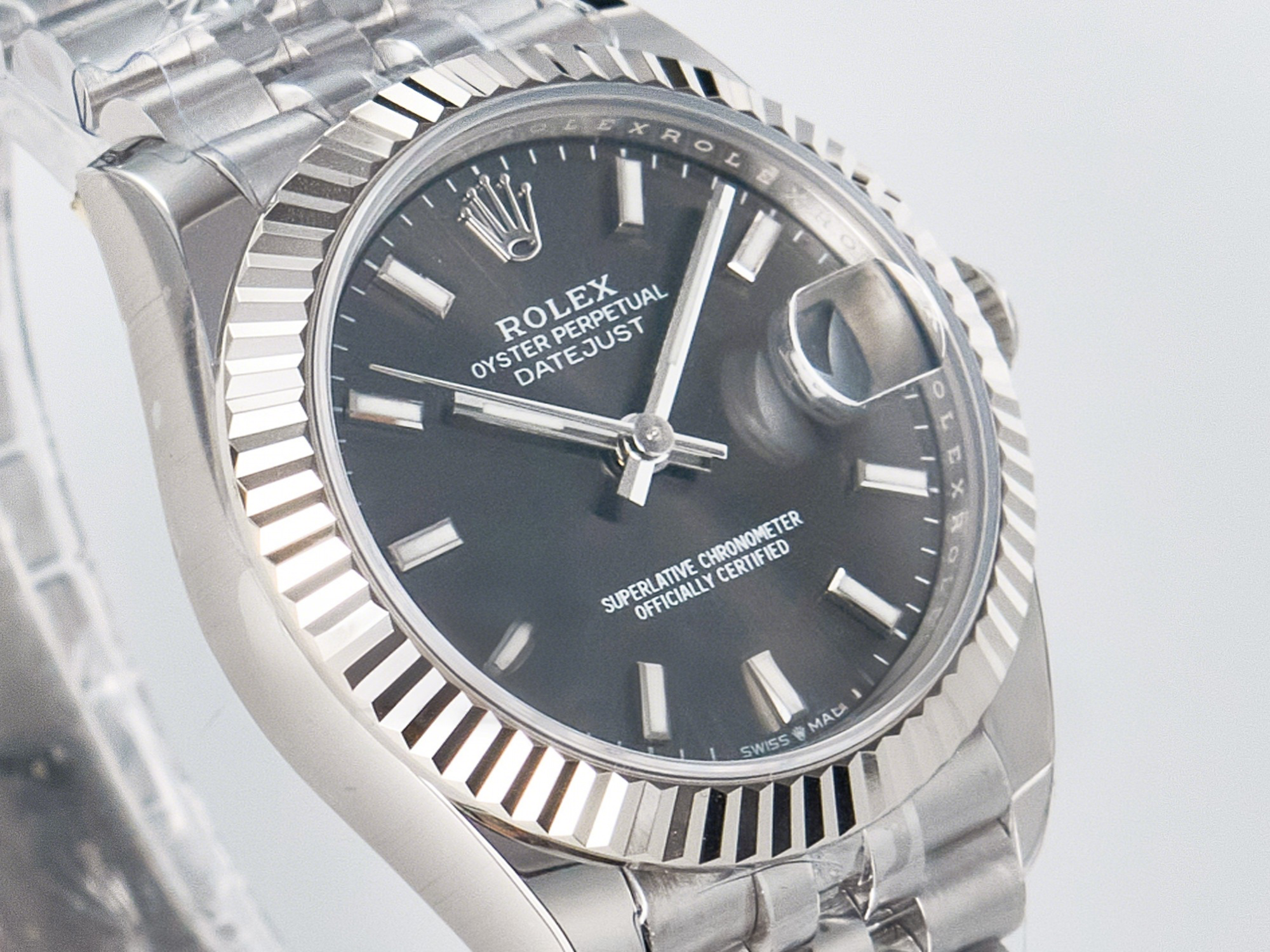 Rolex DateJust 31 278274 ARF 1:1 Best Edition 904L Steel Gray Dial Stick Marker on SS Jubilee Bracelet ETA 2688-fasswatch