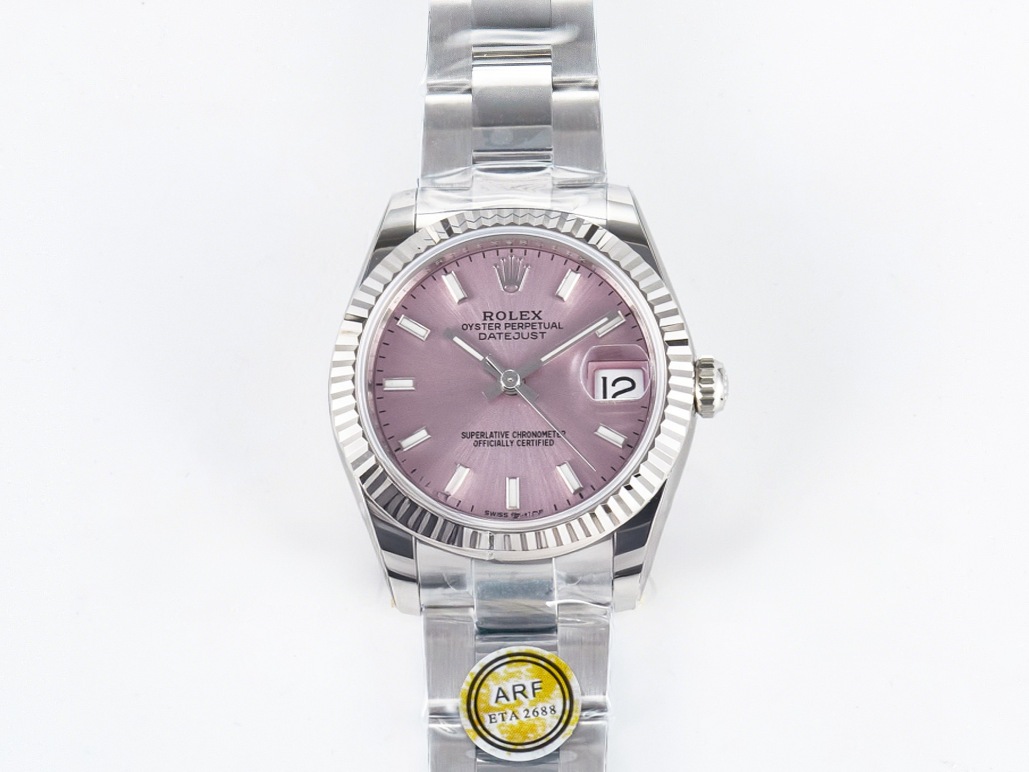 Rolex DateJust 31 278274 ARF 1:1 Best Edition 904L Steel Pink Dial Stick Marker on SS Oyster Bracelet ETA 2688-fasswatch