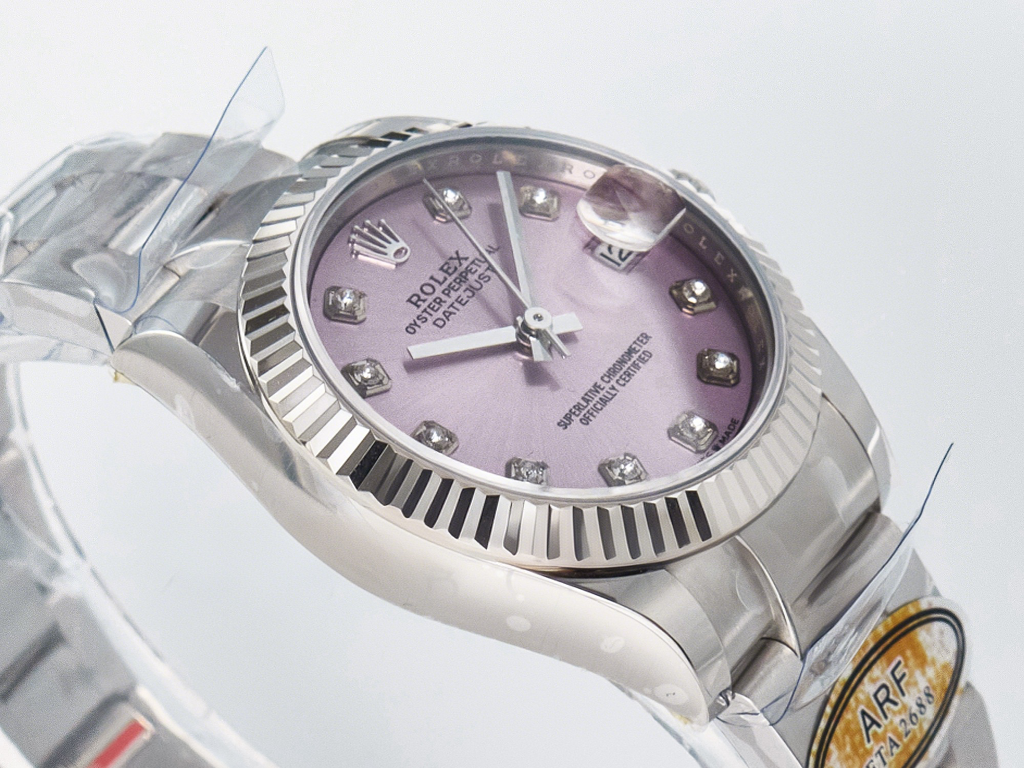 Rolex DateJust 31 278274 ARF 1:1 Best Edition 904L Steel Pink Diamonds Dial on SS Oyster Bracelet ETA 2688-fasswatch
