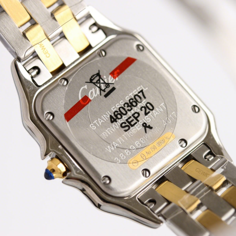 Cartier Panthère De Cartier 27mm White Dial in Steel/Yellow Gold-fasswatch