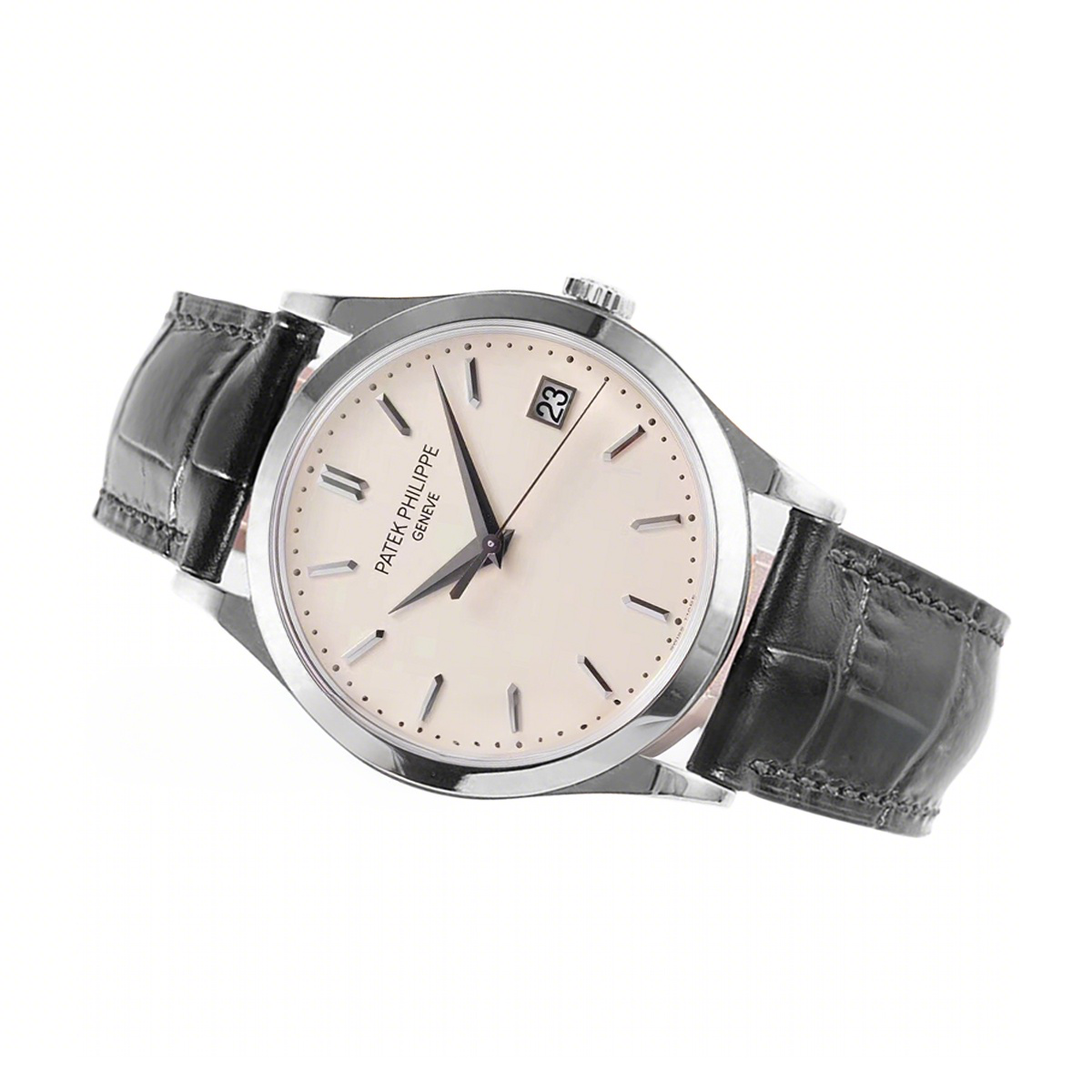 Patek Philippe Calatrava 5296G White Dial in White Gold-fasswatch