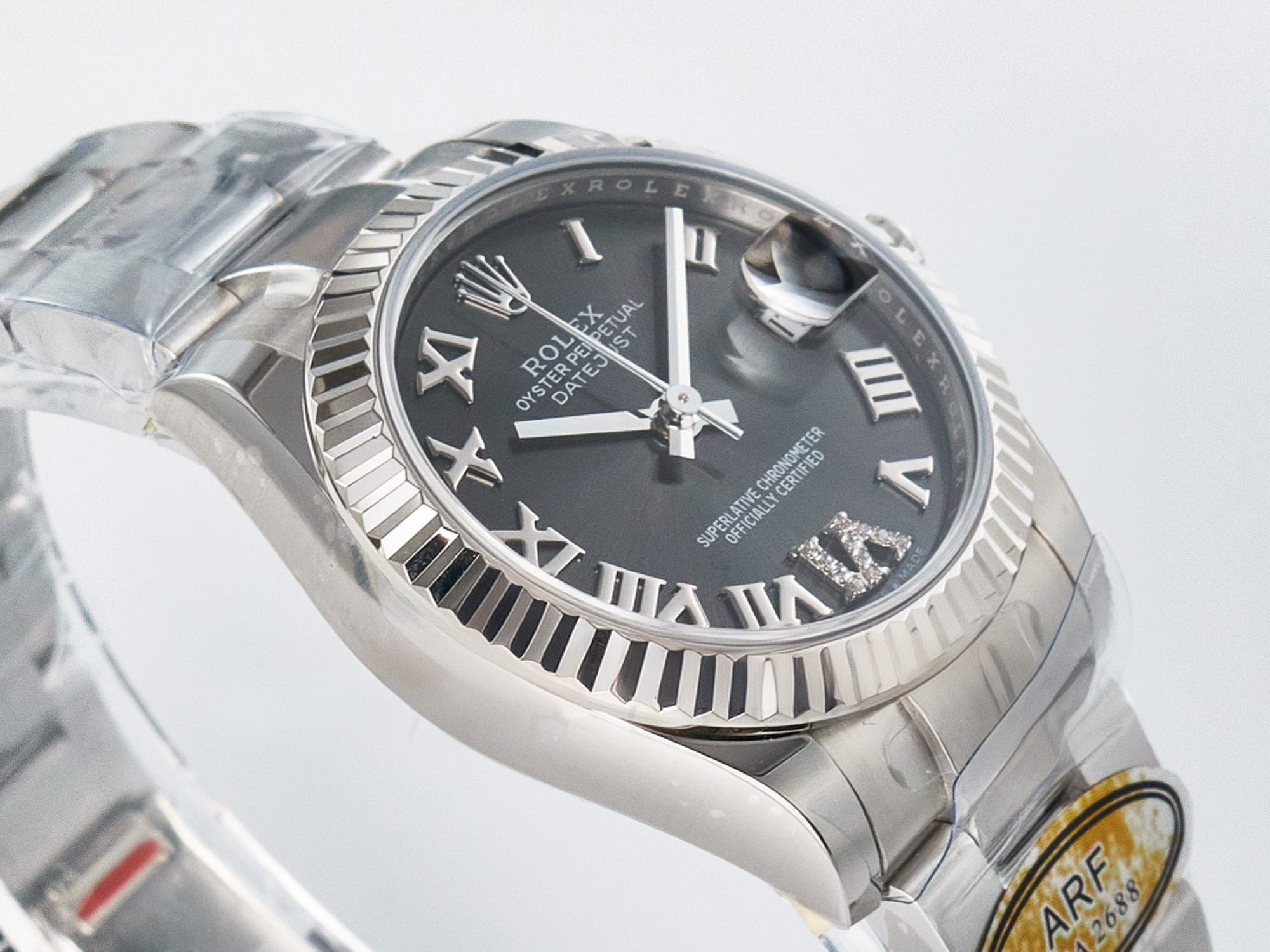 Rolex DateJust 31 278274 ARF 1:1 Best Edition 904L Steel Gray Roman Diamonds Dial on SS Oyster Bracelet ETA 2688-fasswatch