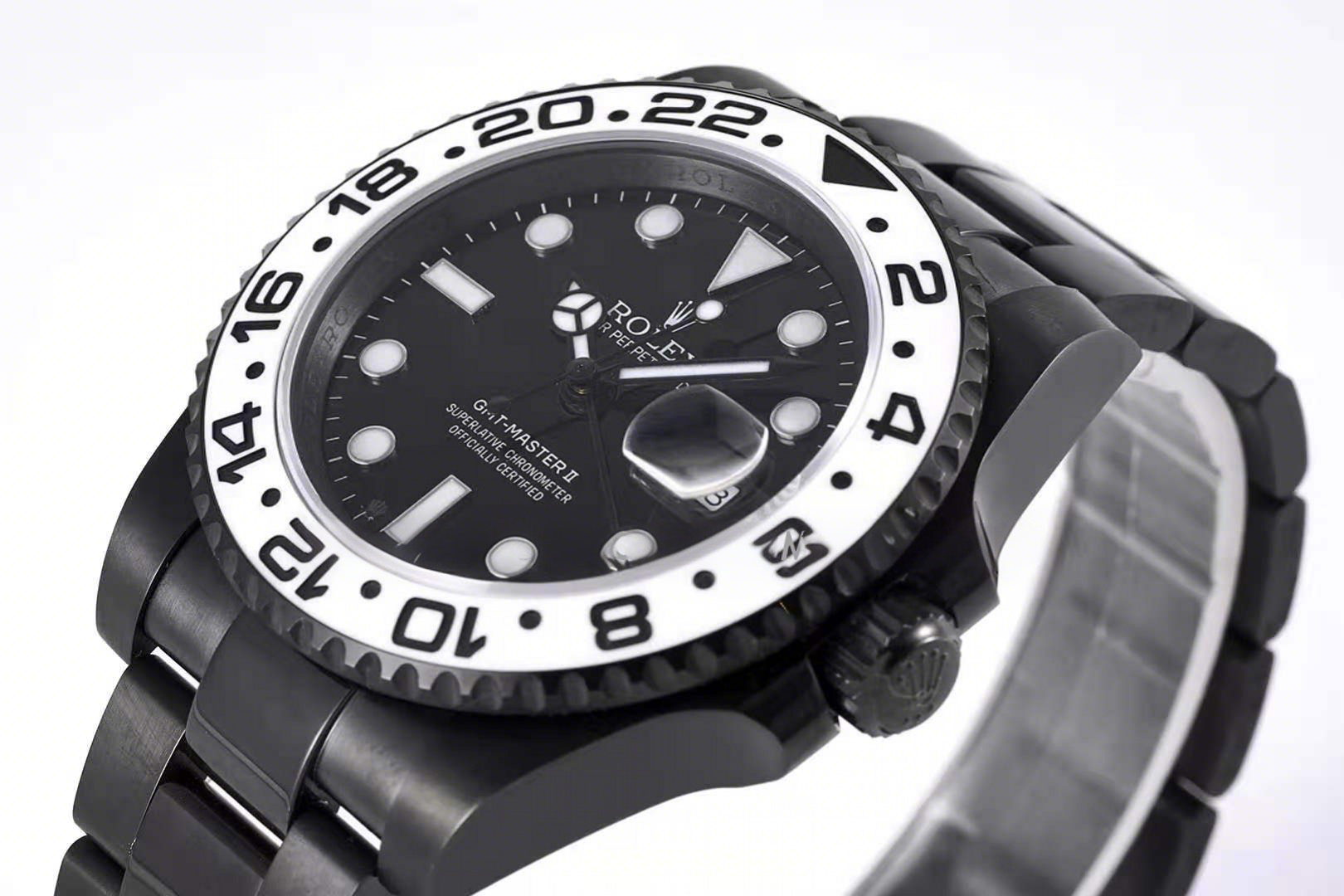 Rolex GMT Master II 116710 “Oreo” Black Dial in PVD-fasswatch