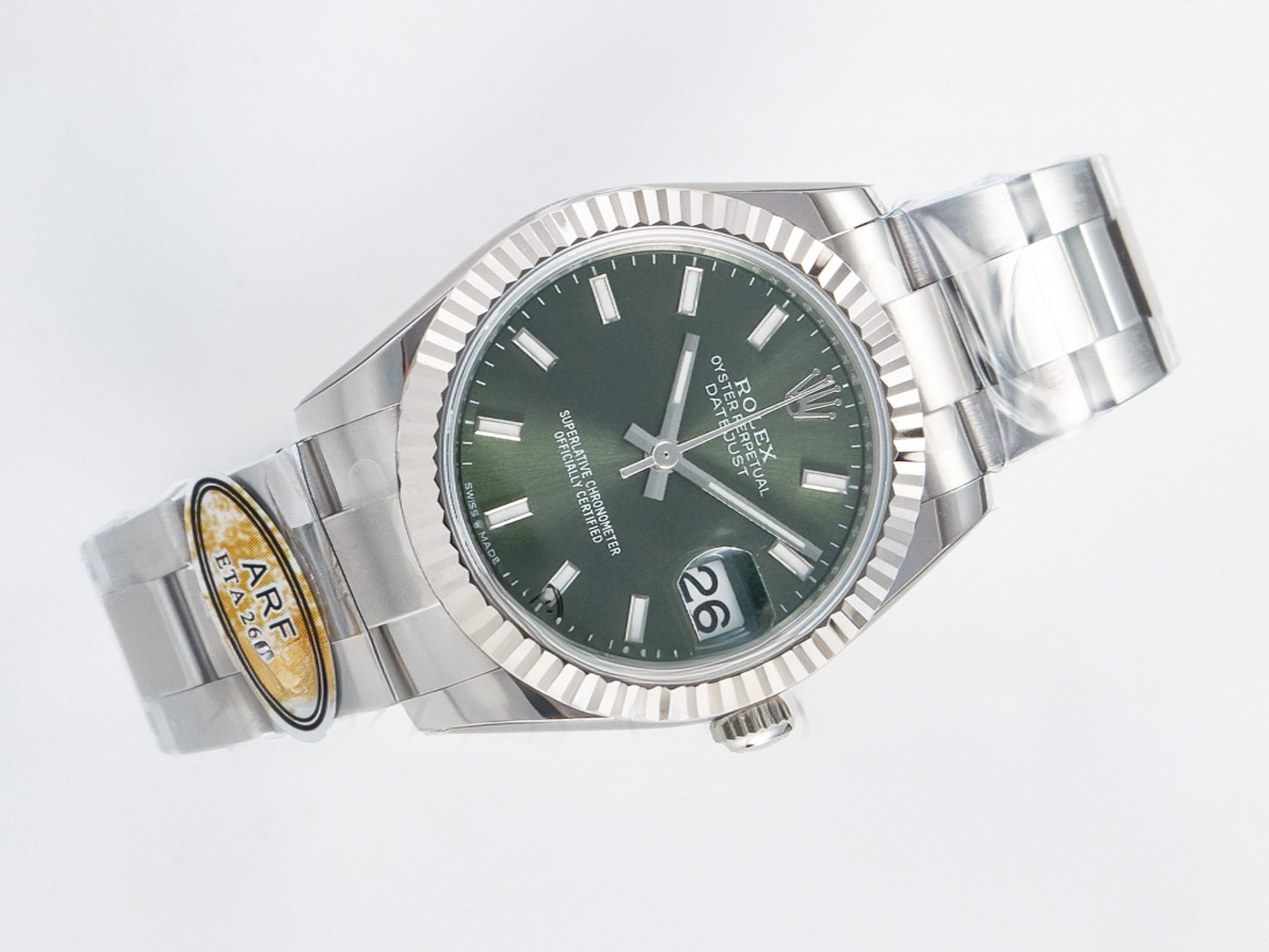 Rolex DateJust 31 278274 ARF 1:1 Best Edition 904L Steel Green Dial Stick Marker on SS Oyster Bracelet ETA 2688-fasswatch