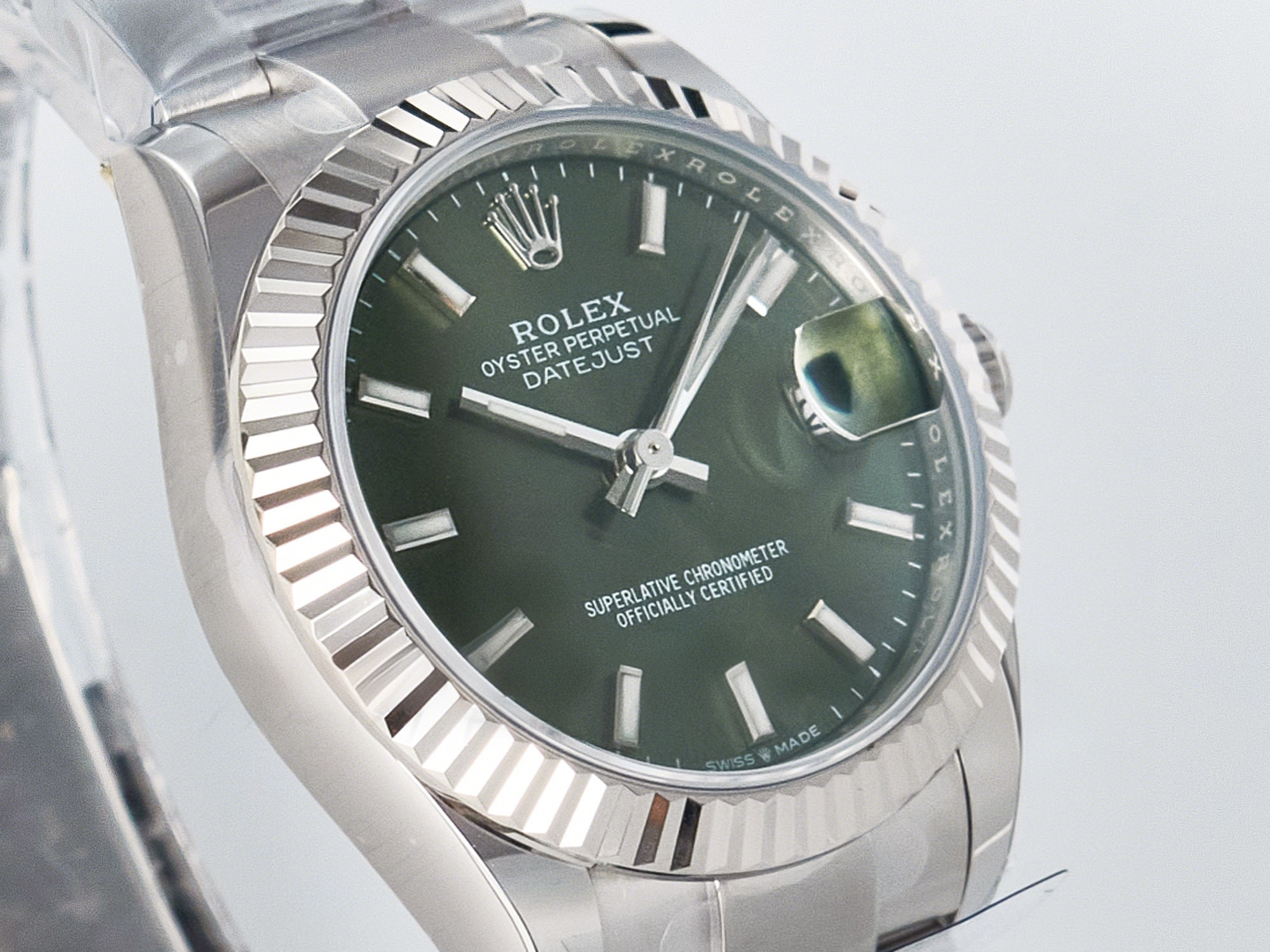 Rolex DateJust 31 278274 ARF 1:1 Best Edition 904L Steel Green Dial Stick Marker on SS Oyster Bracelet ETA 2688-fasswatch