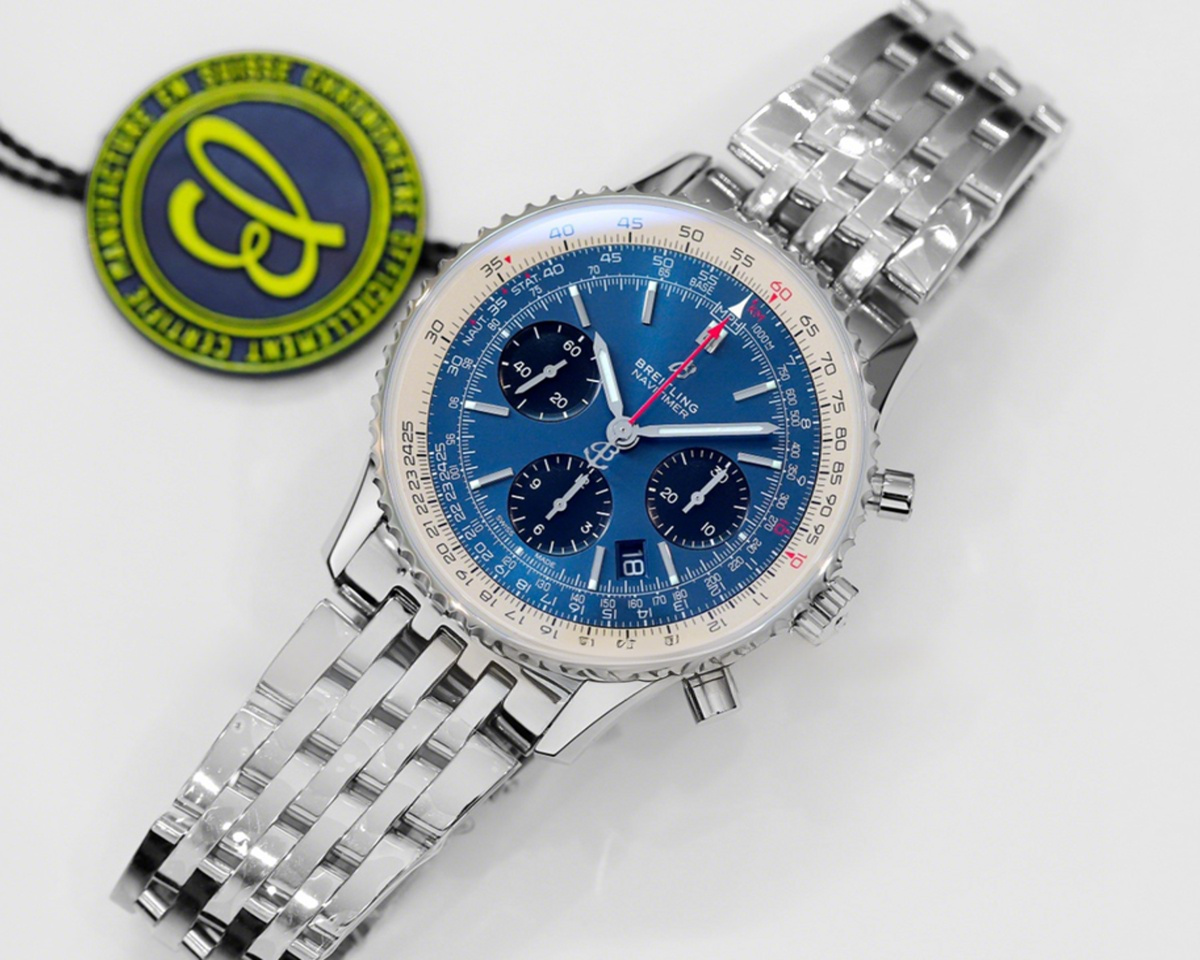 Breitling Navitimer 01 Chronograph Blue Dial Ref: AB0127211C1A1-fasswatch