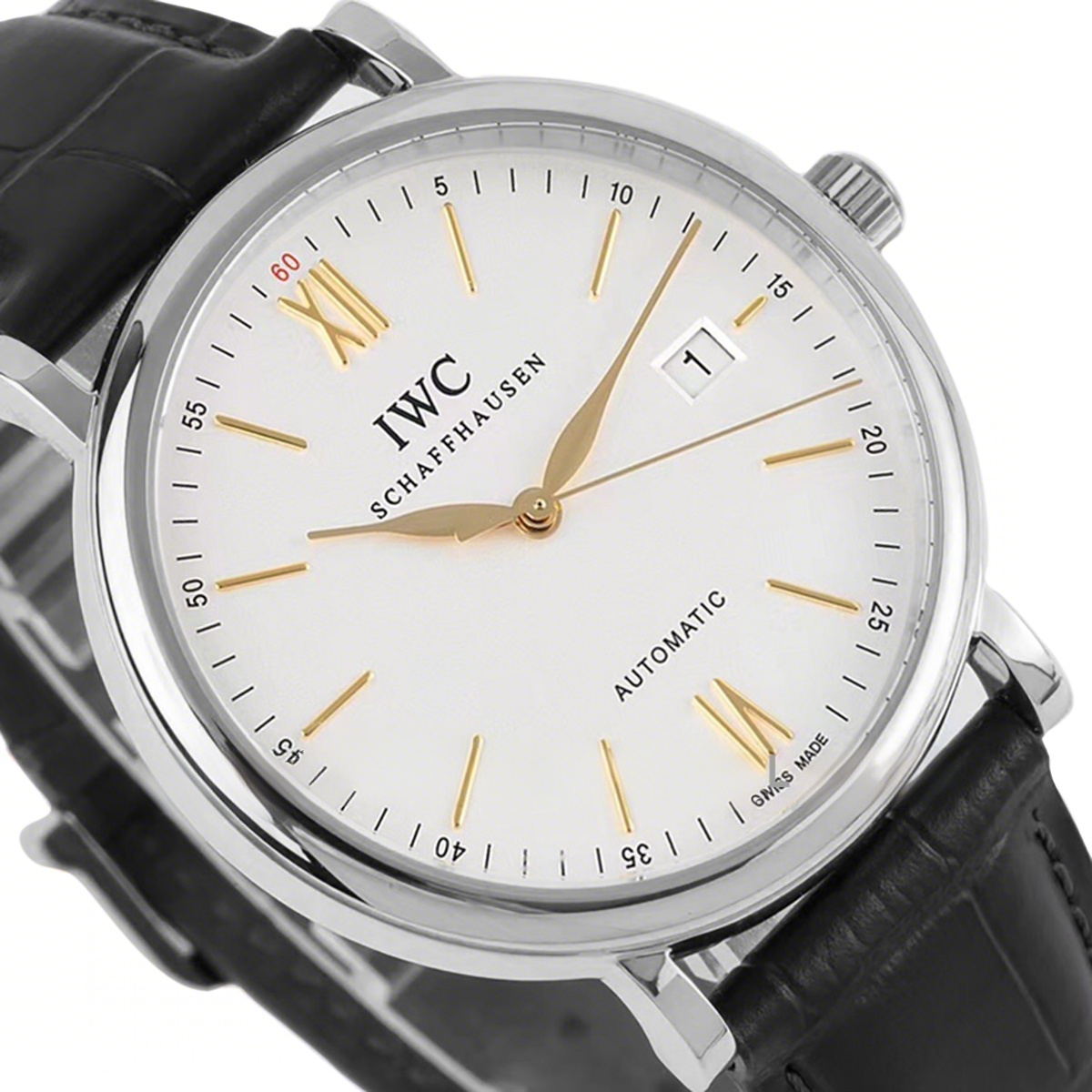 IWC Portofino Automatic IW356517 White Dial in Steel-fasswatch