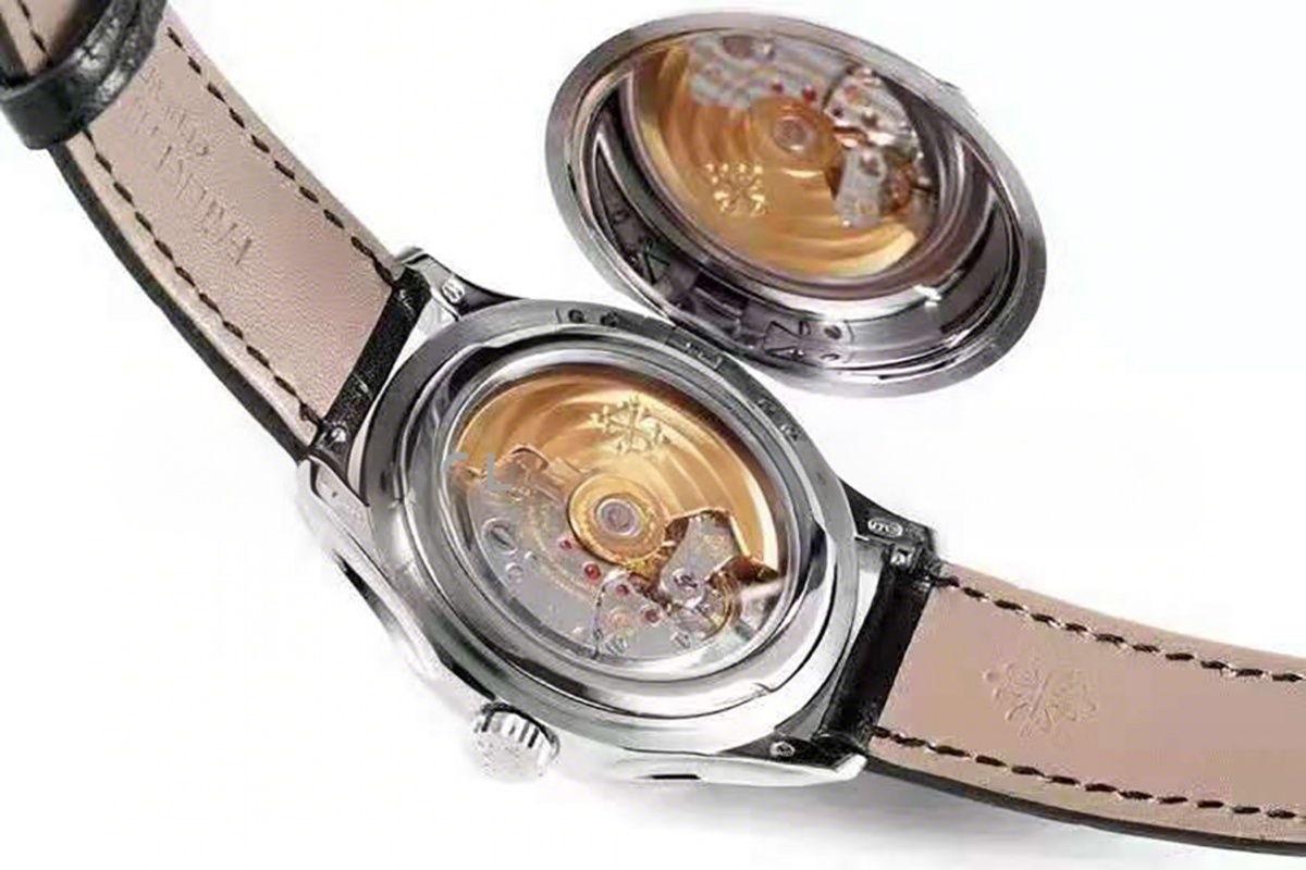 Patek Philippe Calatrava 5227G-10 Black Dial in White Gold on Black Leather Strap-fasswatch