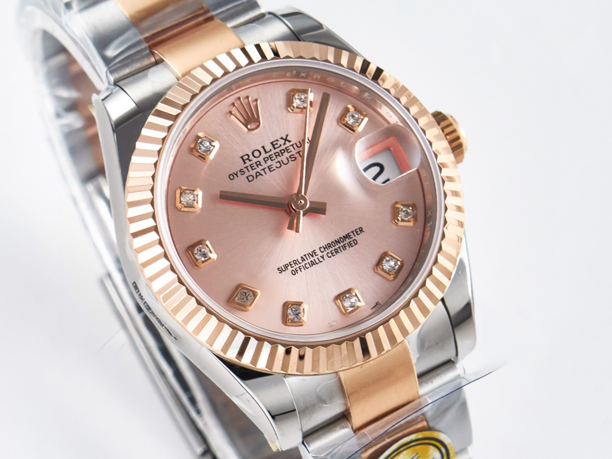Rolex DateJust 31 278271 ARF 1:1 Best Edition 904L Steel RG Diamonds Dial on SS/RG Oyster Bracelet ETA 2688-fasswatch