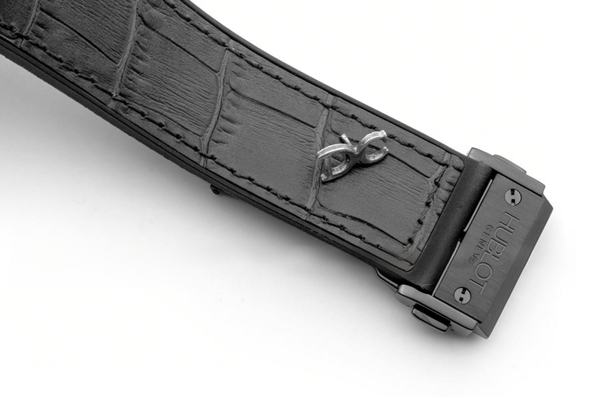 Hublot Classic Fusion Chronograph Black Dial with Rose Gold Bezel in PVD-fasswatch