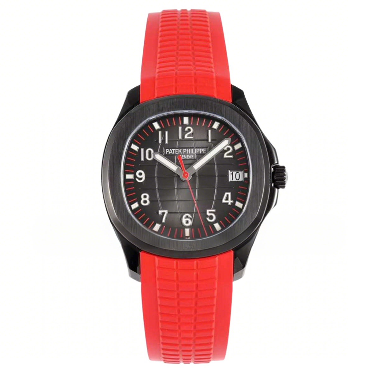 Patek Philippe Aquanaut 5167A ‘Black Venom Limited Edition’ Black Dial on Red Rubber Strap-fasswatch