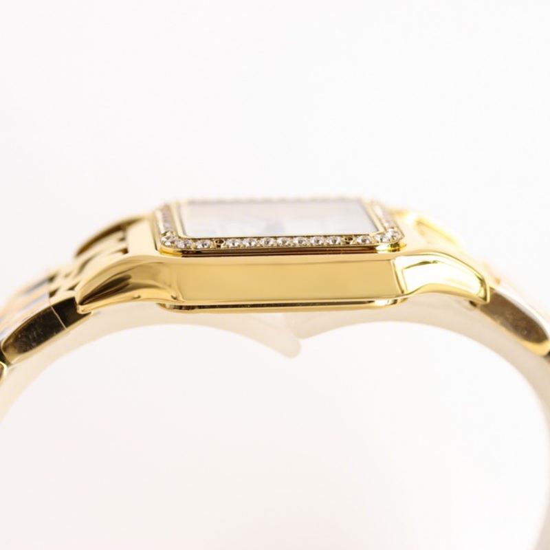 Cartier Panthère De Cartier 27mm White Dial in Yellow Gold with Diamond Bezel-fasswatch