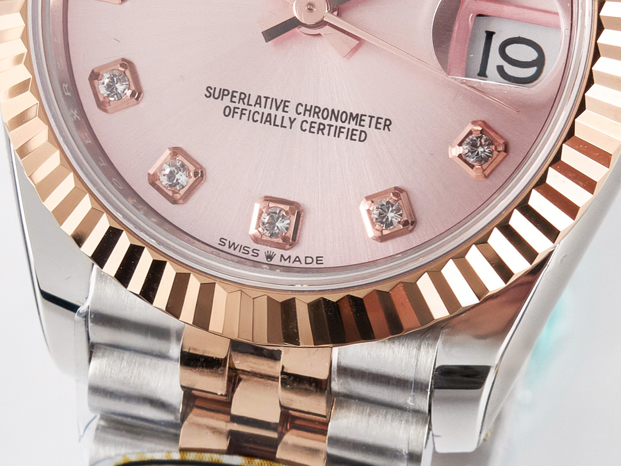 Rolex DateJust 31 278271 ARF 1:1 Best Edition 904L Steel RG Diamonds Dial on SS/RG Jubilee Bracelet ETA 2688-fasswatch