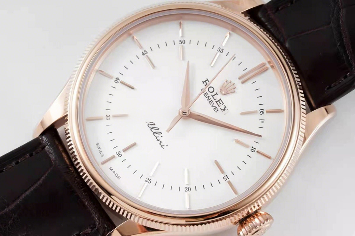 Rolex Cellini Time 50509 White Dial with Stick Marker in Rose Gold-fasswatch