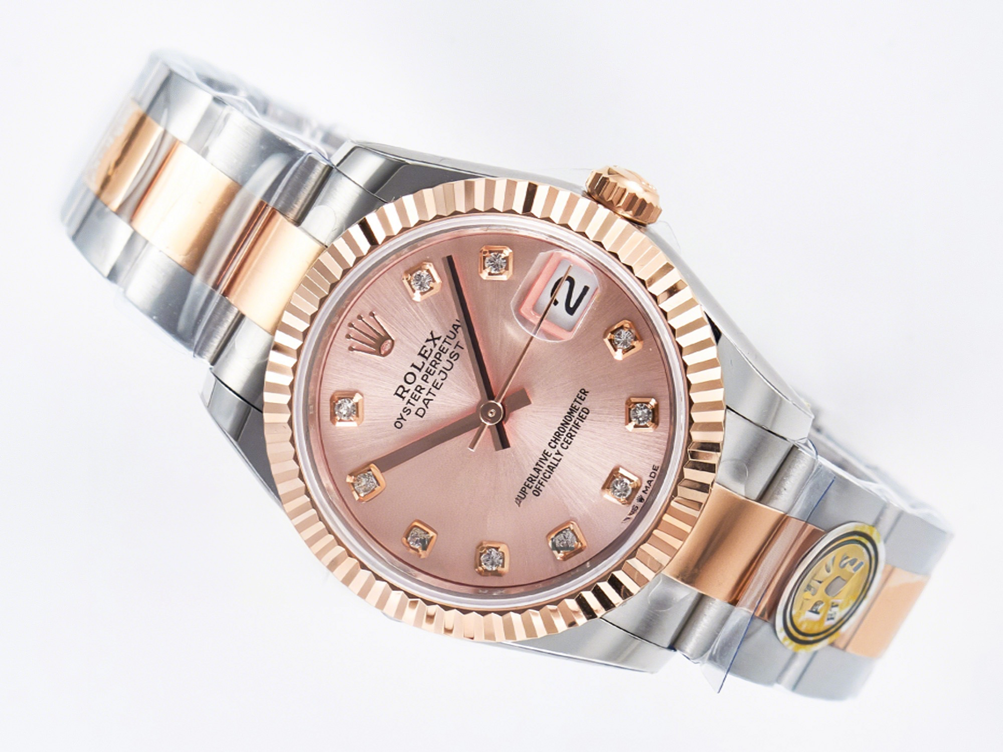 Rolex DateJust 31 278271 ARF 1:1 Best Edition 904L Steel RG Diamonds Dial on SS/RG Oyster Bracelet ETA 2688-fasswatch