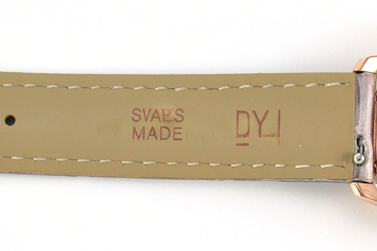 Cartier Ronde Must De Cartier 29mm White Dial in Rose Gold on Grey Leather Strap-fasswatch