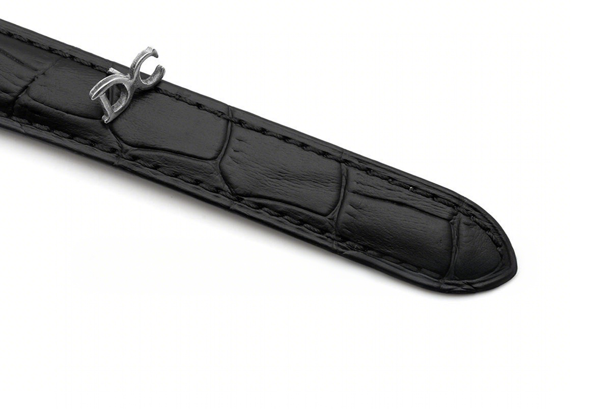 Cartier Ballon Bleu De Cartier 33mm Silver Dial with Diamond Markers in Steel on Black Leather Strap-fasswatch