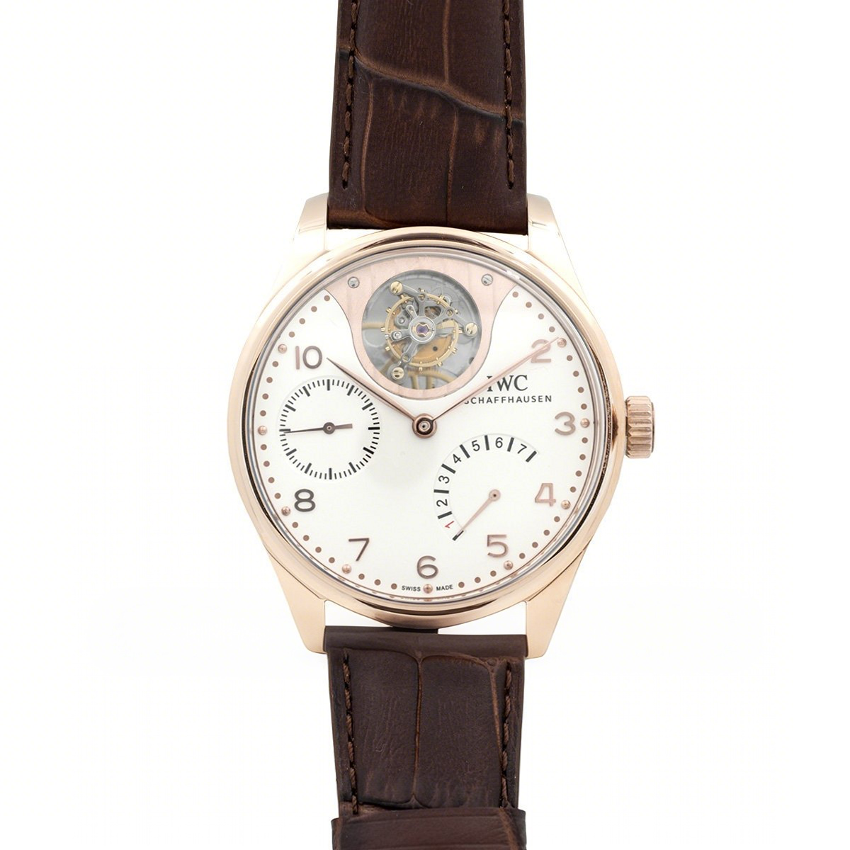 IWC Portuguese Tourbillon Mystère Rétrograde IW504202 in Rose Gold-fasswatch