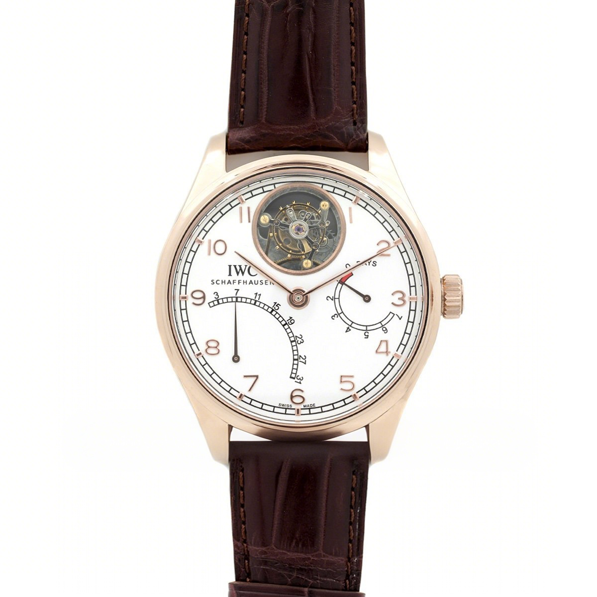 IWC Portuguese Tourbillon Mystère Rétrograde IW504402 in Rose Gold-fasswatch